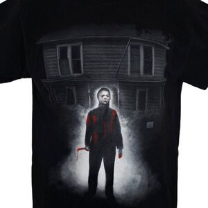Halloween T Shirt Mens Size Medium Black Michael Myers Horror Movie Promo House